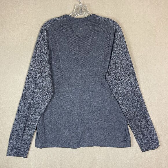 Lululemon‎ Shirt Mens Large Gray Metal Vent Long Sleeve Athletic Performance Tee - Picture 8 of 9